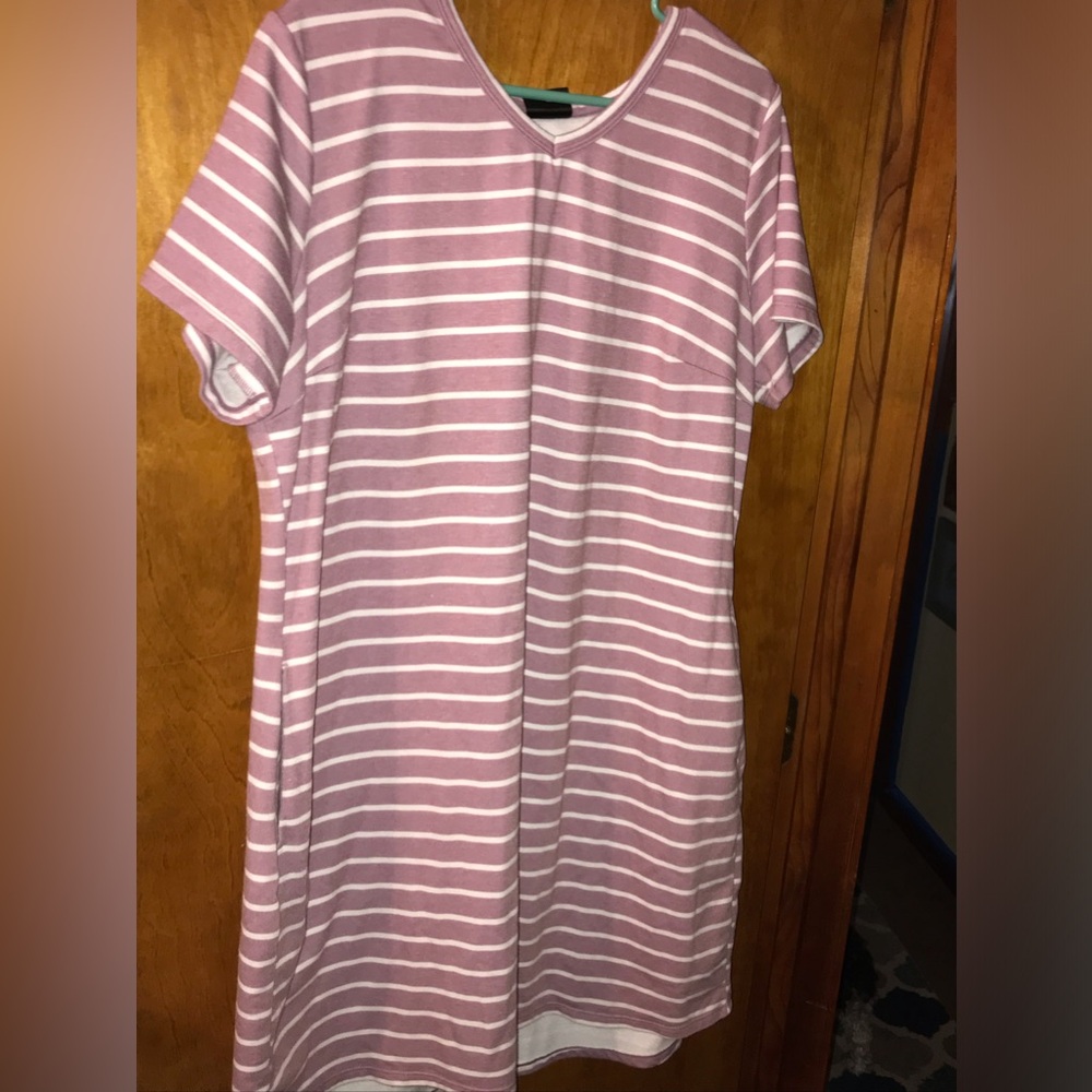 32 Cool Women’s Striped V-Neck Dress Size XXL